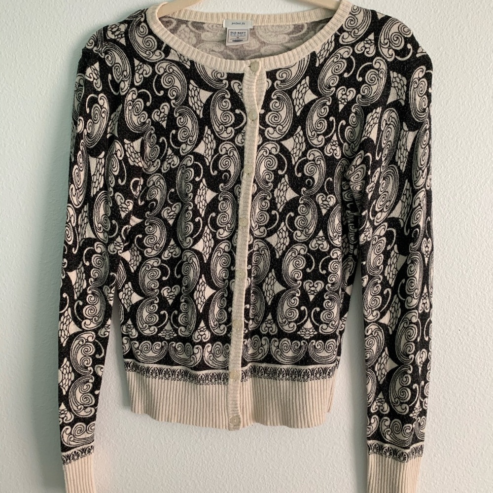 Old Navy Patterned Cardigan Sweater